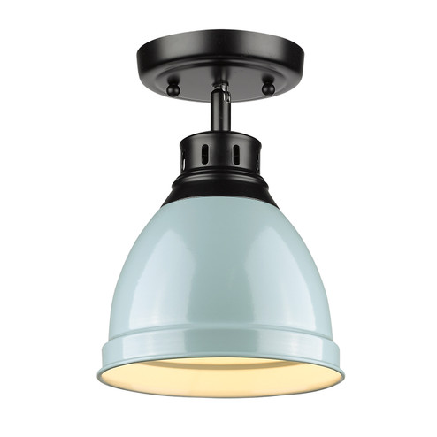 Duncan One Light Flush Mount in Matte Black (62|3602-FM BLK-SF)