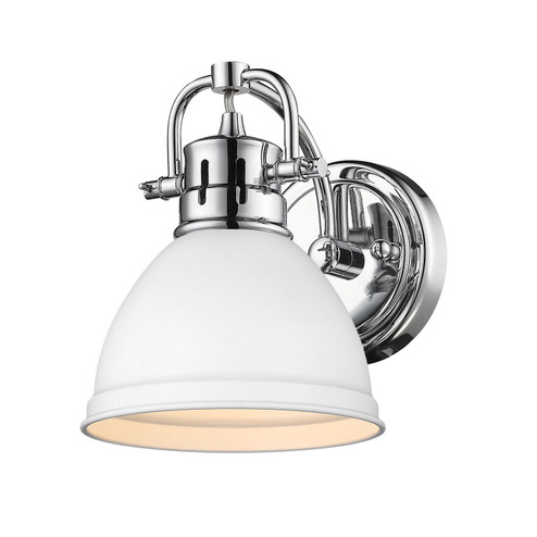 Duncan One Light Bath Vanity in Chrome (62|3602-BA1 CH-WHT)
