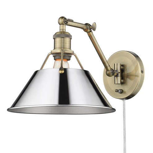 Orwell AB One Light Wall Sconce in Aged Brass (62|3306-A1W AB-CH)