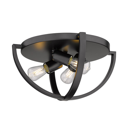 Colson BLK Three Light Flush Mount in Matte Black (62|3167-FM15 BLK)