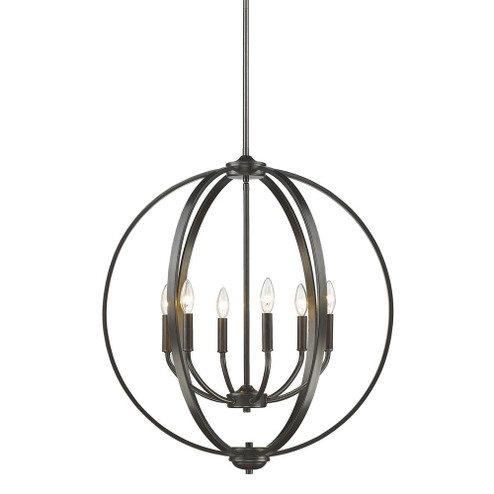 Colson EB Six Light Chandelier in Etruscan Bronze (62|3167-6 EB)