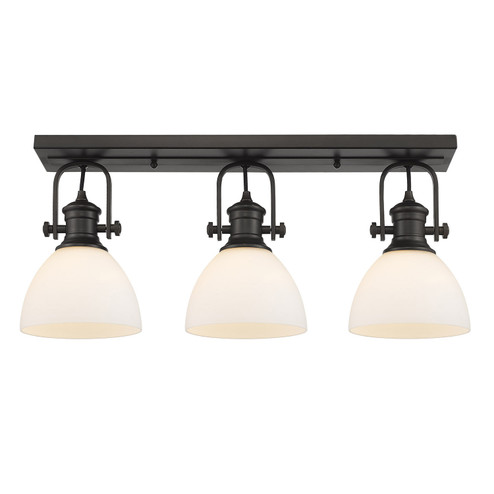 Hines Three Light Semi-Flush Mount in Rubbed Bronze (62|3118-3SF RBZ-OP)