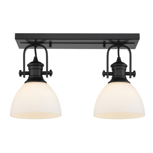 Hines BLK Two Light Semi-Flush Mount in Matte Black (62|3118-2SF BLK-OP)