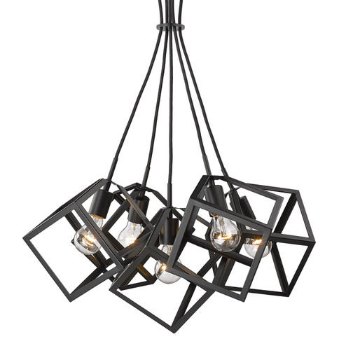 Cassio BLK Five Light Pendant in Matte Black (62|2086-5P BLK)