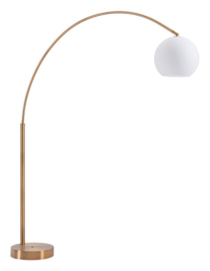 Griffith One Light Floor Lamp in Brass, White (339|56071)