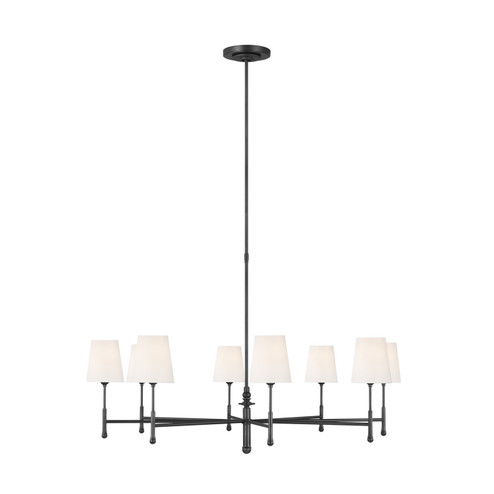 Capri Eight Light Chandelier in Aged Iron (454|TC1028AI)