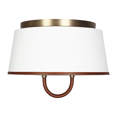 Katie Two Light Flush Mount in Time Worn Brass (454|LF1002TWB)