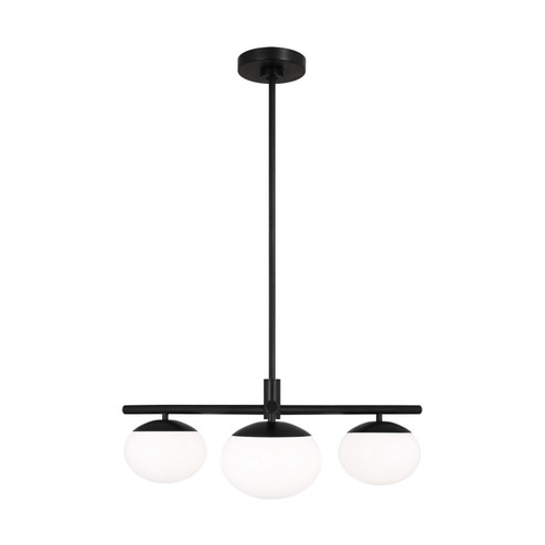 Lune Three Light Semi Flush Mount in Aged Iron (454|EF1063AI)