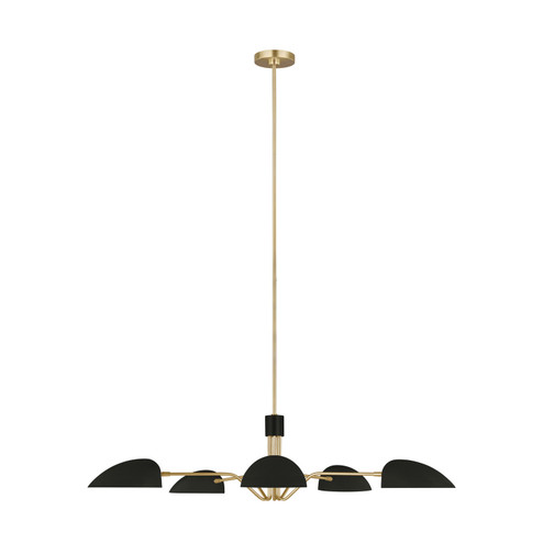 Jane Five Light Chandelier in Midnight Black (454|EC1025MBK)