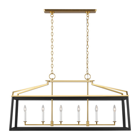 Carlow Six Light Linear Lantern in Midnight Black (454|CC1586MBKBBS)