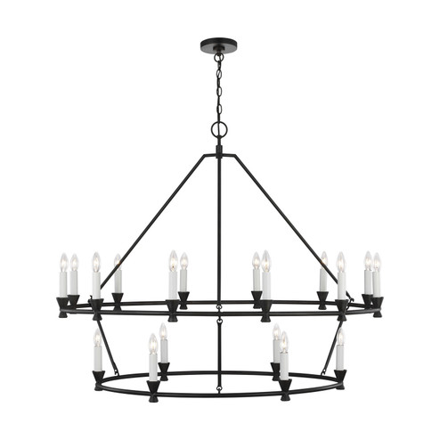 Keystone 18 Light Chandelier in Aged Iron (454|CC11818AI)