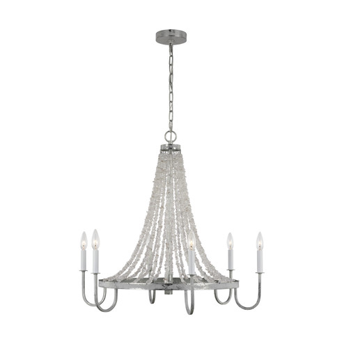 Leon Six Light Chandelier in Salt Mist (454|AC1066SMT)