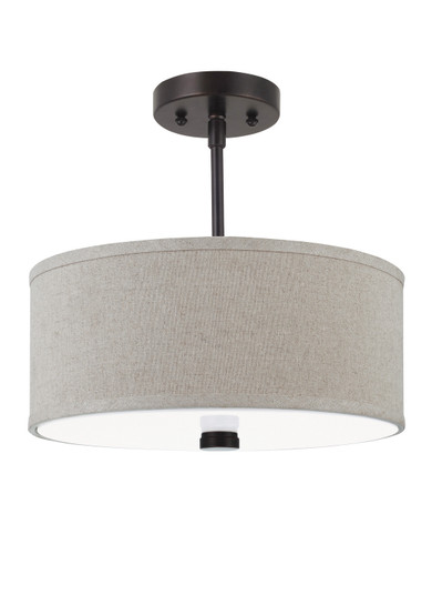 Dayna Shade Pendants Two Light Semi-Flush Convertible Pendant in Bronze (454|77262EN3-710)