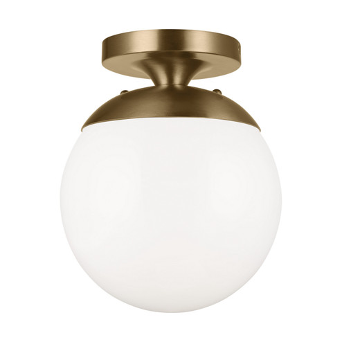 Leo - Hanging Globe One Light Wall / Ceiling Semi-Flush Mount in Satin Brass (454|7518-848)
