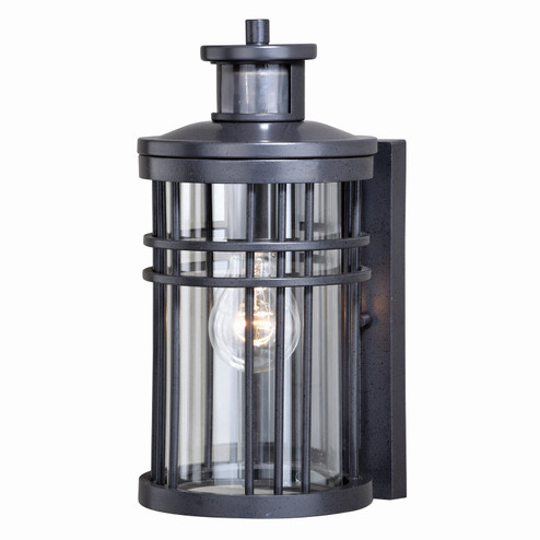 Wrightwood One Light Motion Sensor Outdoor Wall Light in Vintage Black (63|T0366)