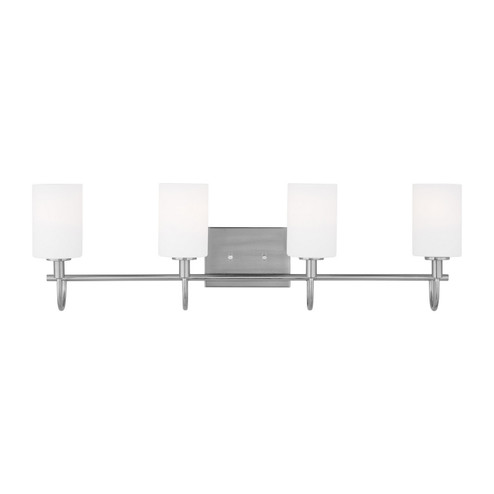 Oak Moore Four Light Bath Vanity in Brushed Nickel (454|4457104-962)