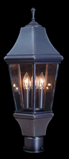 Normandy Three Light Exterior Post Mount in Iron with Rain Glass (8|8741 IRON/R)