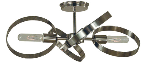 Copernicus Four Light Flush / Semi-Flush Mount in Polished Nickel (8|5060 PN)
