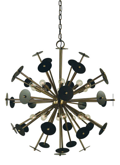 Apogee 20 Light Chandelier in Antique Brass with Mahogany Bronze Accents (8|4978 AB/MB)