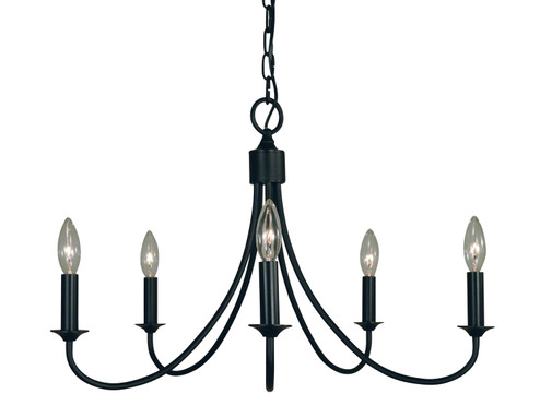 Maisonette Five Light Chandelier in Mahogany Bronze (8|1001 MB)
