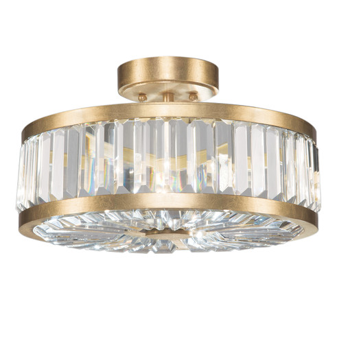Crystal Enchantment Three Light Semi-Flush Mount in Gold (48|815740-2ST)