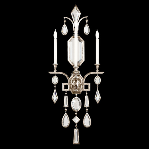 Encased Gems Three Light Wall Sconce in Silver (48|726950-3ST)