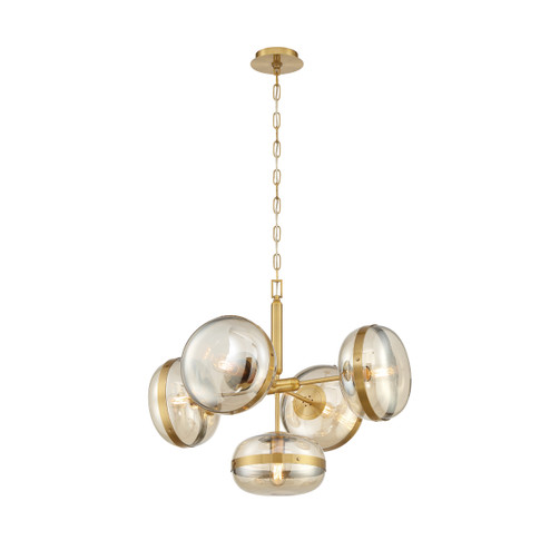 Nottingham Five Light Chandelier in Brass (40|38129-018)