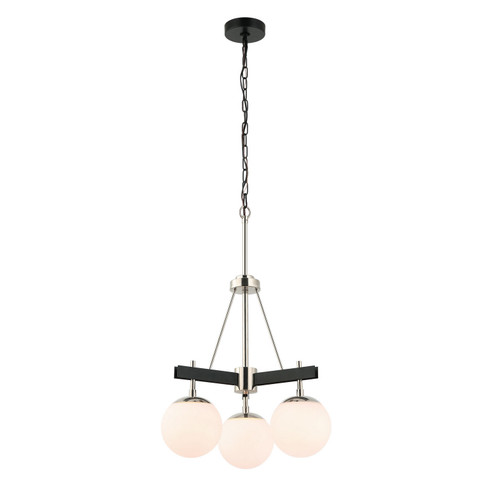 Allie Three Light Chandelier in Black/Polished Nickel (137|352C03BLPN)