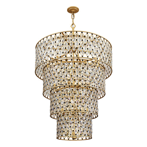 Windsor 21 Light Chandelier in French Gold/Matte Black (137|345C21FGMB)