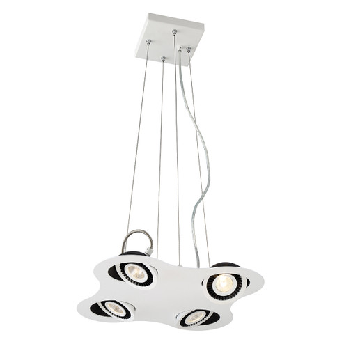VISION VISION,4LT LED PENDANT,W/B in White/Black (40|29485-017)