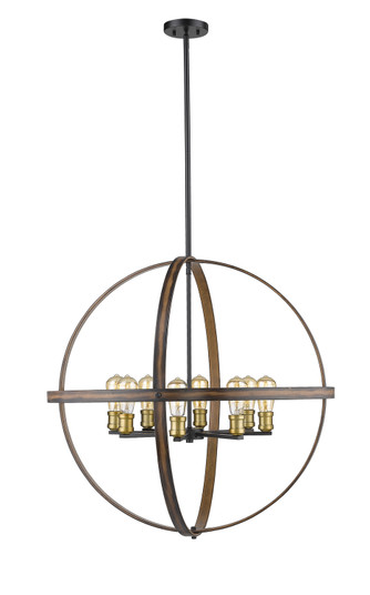 Kirkland Eight Light Chandelier in Rustic Mahogany (224|472B32-RM)