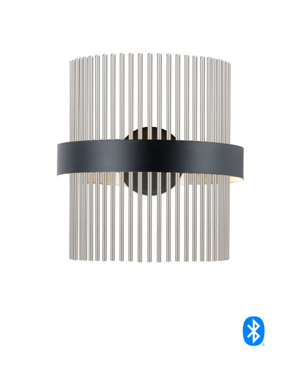 Chimes WiZ LED Wall Sconce in Black / Satin Nickel (86|E34201-BKSN)