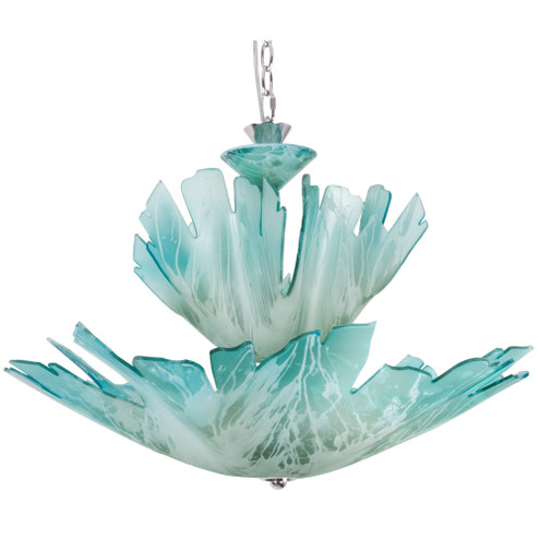 Private Events Six Light Chandelier in Blending Teal (247|732650)