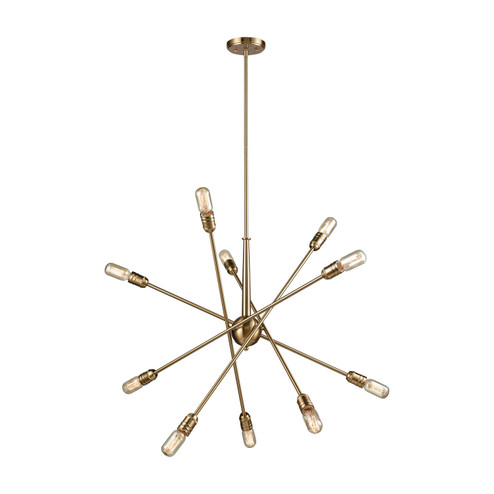 Delphine Ten Light Chandelier in Satin Brass (45|46241/10)