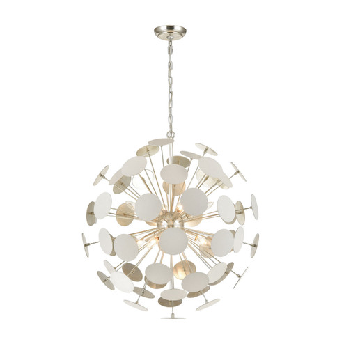 Modish Eight Light Chandelier in Matte White (45|18286/8)