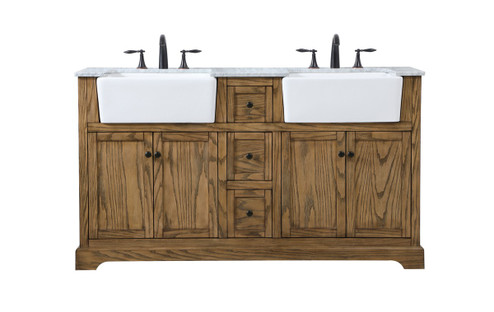 Franklin Double Bathroom Vanity in driftwood (173|VF60260DDW)