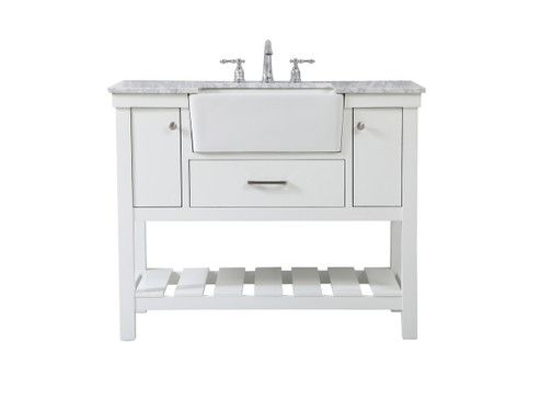 Clement Single Bathroom Vanity in white (173|VF60142WH)