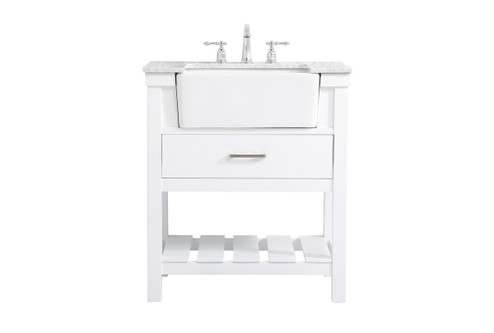 Clement Single Bathroom Vanity in White (173|VF60130WH)