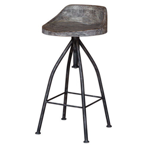 Kairu Bar Stool in Gray Glazed (52|25726) Kairu Bar Stool in Gray Glazed (52|25726)
