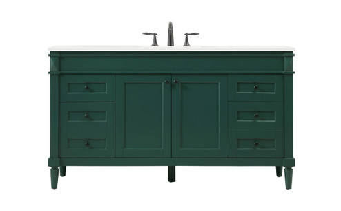 Bennett Double Bathroom Vanity in Green (173|VF31860DGN)