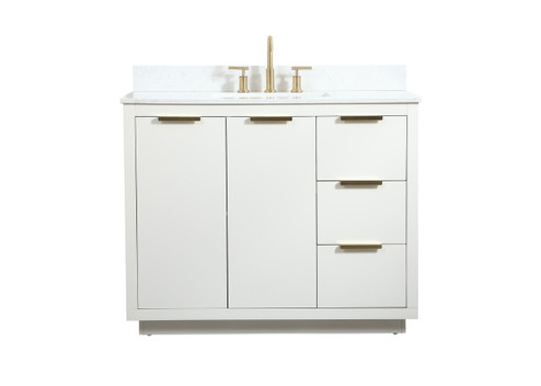 Blake Vanity Sink Set in white (173|VF19442WH-BS)