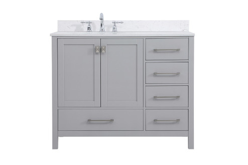 Irene Bathroom Vanity Set in Gray (173|VF18842GR-BS)