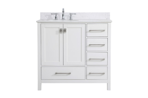Irene Bathroom Vanity Set in White (173|VF18836WH-BS)