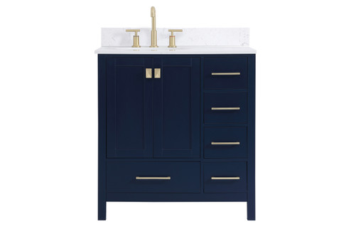 Irene Bathroom Vanity Set in Blue (173|VF18832BL-BS)