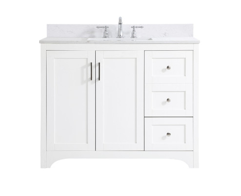 Moore Bathroom Vanity Set in White (173|VF17042WH-BS)