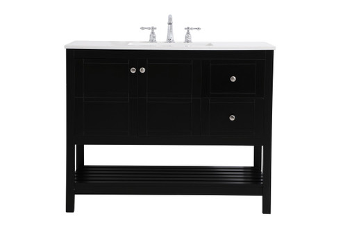 Theo Single Bathroom Vanity in Black (173|VF16442BK)
