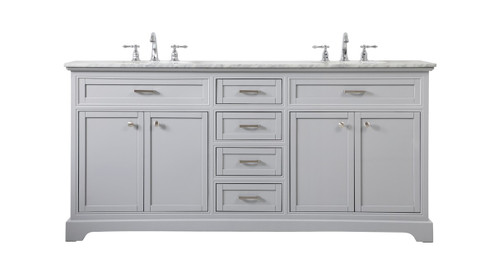 Americana Double Bathroom Vanity in grey (173|VF15072DGR)