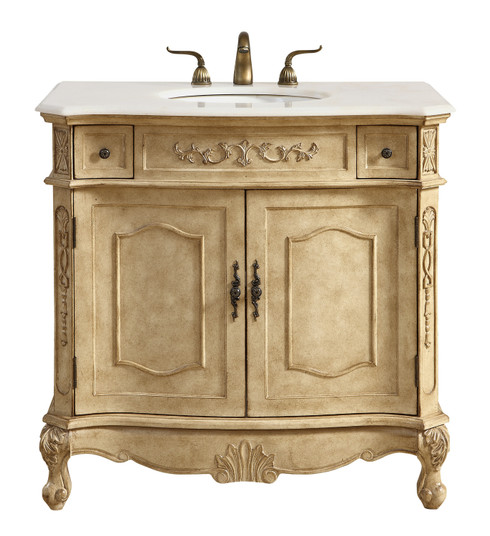 Danville Single Bathroom Vanity Set in Antique Beige (173|VF10136AB)