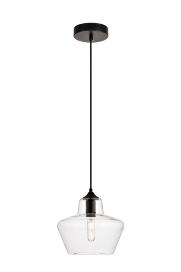 Placido One Light Pendant in Black and Clear (173|LDPD2118)