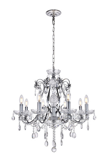 Voltaire Eight Light Chandelier in Chrome (173|LD4005D26C)